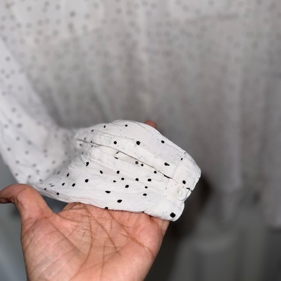 Cloth & Stone Long Sleeve soft girl blouse womens S Dalmatian Spotted feminine - Picture 3 of 8